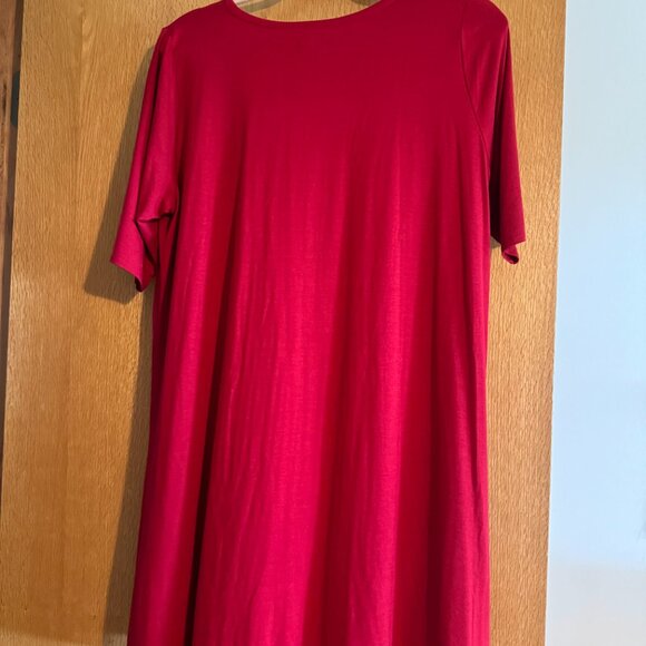 EILEEN FISHER RED SZ L SHORT SLEEVE TUNIC EUC - Picture 2 of 5